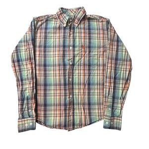 Cinch Shirt Boys L 12 Green Plaid MTW7060296 Western Button Down Long Sleeve
